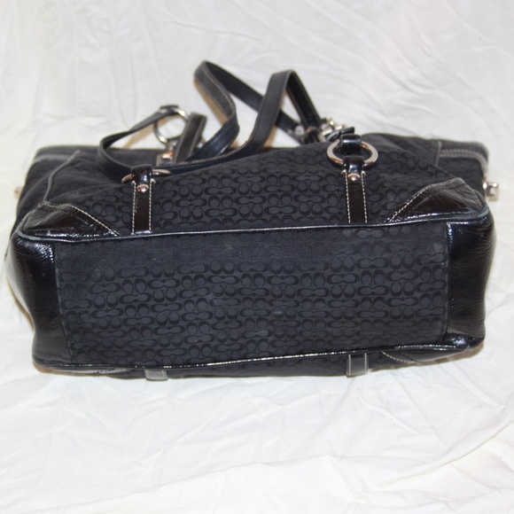 Coach 12345 Signature Gallery Tote Black Purse - Picture 3 of 6
